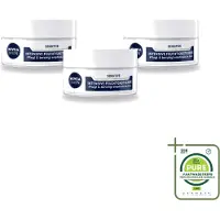 Nivea 3 x Crème visage intensive pour peaux sensibles Men - 50 ml - Lot de 3