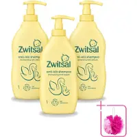 Zwitsal 3 flacons de shampooing pour bébé Anti-pellicules - 400 ml - Lot économique - 3 pièces