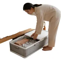 OEM Boîte de rangement pliable, dimensions 101*51,5*24 cm, idéale pour un rangement polyvalent, nécessite un assemblage, fabriquée en PP durable