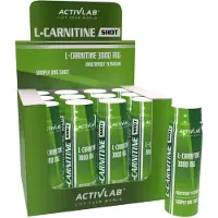 ActivLab L-Carnitine Shot, 12 flacons de 80 ml, saveur multifruit, 3000 mg de L-Carnitine par flacon, à consommer avant l'entraînement