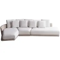 AEA Weißes Modulsofa Designer Ecksofa Modernes L-Form Sofa Luxus Möbel