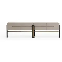 AEA Meuble TV moderne, style basse, en bois beige, pour salon