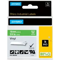 Dymo 1805420 - (19 mm) - Blanc sur vert - Ruban