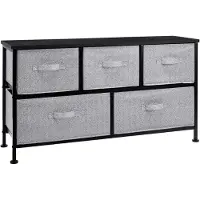 Amazon Basics A. Caractéristiques principales : Armoire de rangement pour placards, avec 5 étagères en tissu extra-larges