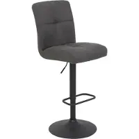 Hela , tabouret, chaise haute Leni, revêtement en microfibre anthracite, siège confortable