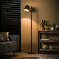 Lyora Lampe de pied en métal Flex 157 cm - charbon de bois