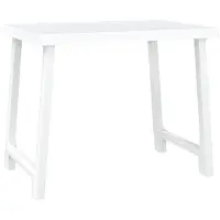vidaXL Table de camping blanche 79x56x64 cm PP aspect bois