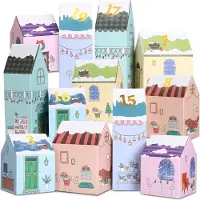 OEM Calendrier de l'Avent à remplir - 24 maisons en carton - Calendrier de Noël fait maison