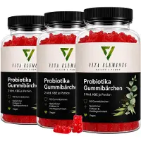 IK-Handelsgruppe Vita Elements Gummies probiotiques Lot de 3 180 pièces Vegan Complément alimentaire
