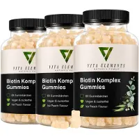 IK-Handelsgruppe Vita Elements Gummies Complexe Biotine Lot de 3 180 pièces Complément alimentaire