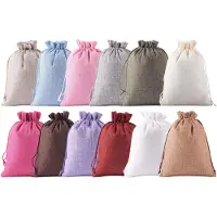 OEM Lot de petits sacs en tissu - 24 pièces avec cordon de serrage - pour bijoux et fleurs de lavande - 13x18 cm - Assortiment de couleurs