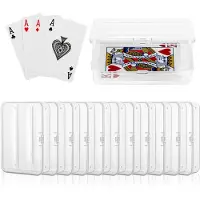 Merkloos Boîte de rangement pour cartes à jouer - Boîte en plastique rectangulaire - Lot de 16 pièces