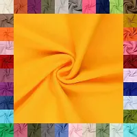 OEM Tissu tricot fin, extensible en tube : 95 % coton, 5 % Élasthanne. Idéal pour la couture et les travaux manuels. Jaune. Largeur du tube : 34 cm. Longueur : 0,5 mètre