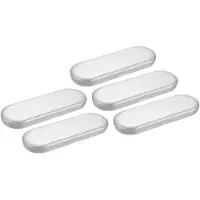 OEM Boîtes métalliques avec couvercle - Lot de 5 - Récipients de rangement - 175 x 60 x 18 mm - Argent