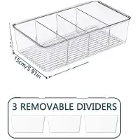 OEM Boîtes de rangement, design transparent, organisateur réutilisable, ensemble de 2 pièces transparentes