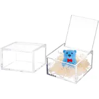 OEM Boîtes de rangement en acrylique avec couvercle - Boîtes transparentes pour l'organisation - Lot de 2 - 10x10x6 cm