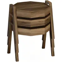 AEA Couchtisch-Set aus Holz in Braun modern eleganter Wohnstil