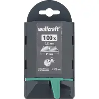 Wolfcraft 100 lames trapézoïdales professionnelles 0,65x61mm (Lame de rechange)