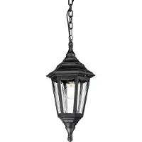 Elstead Lighting Lampe suspendue d'extérieur noire E27 60 W Kinsale Elstead