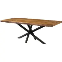 MASSIVMOEBEL24.DE MASSIVMOEBEL24 | Table à Manger en bois de Manguier 220x100x76 naturel laqué / pieds Mikado anthracite matte FREEFORM 5