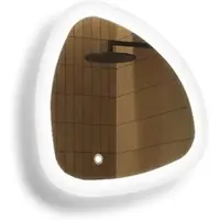 Artforma Miroir de salle de bain 54x54cm - irrégulier avec éclairage LED - LED Dual et Touch Sensor