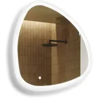 Artforma Miroir de salle de bain 84x84cm - irrégulier avec éclairage LED - LED Dual et Touch Sensor