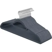 Songmics Cintre en velours antiglisse, Gris Pale