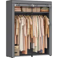 Songmics Armoire à vêtements pliable avec 2 barres de penderie