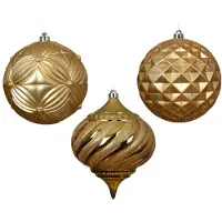 Kaemingk Ornement de sapin de Noël 20 cm or plastique 1 pc