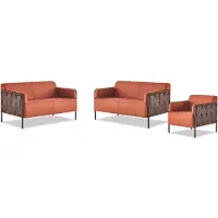 Xl Moebel Gmbh Moderner Sofas 2-Sitzer Sessel Orange Sofa-Set Ledersofas Textil Komplett