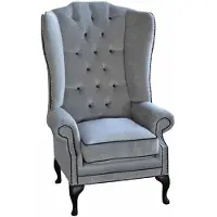 AEA Ohrensessel Chesterfield 1 Sitzer Sessel Textil Polster Sofa Couch