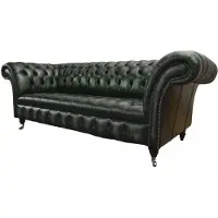 AEA Chesterfield Couch Sofa Polster 3 Sitzer Leder Couchen Sitz Grüne