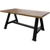 MASSIVMOEBEL24.DE MASSIVMOEBEL24 | Table à manger 140x90 Bois de récupération laqué Multicolore INDUSTRIAL #83