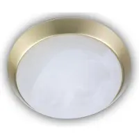 Niermann Standby Niermann E27 plafonnier verre albâtre, laiton mat, 30cm, Made in Germany (E27)