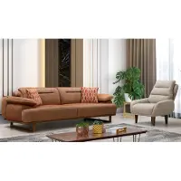 AEA Luxuriöse Wohnzimmer Garnitur Designer 3-Sitzer Polstersessel 2tlg