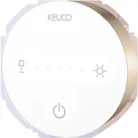 Keuco iLook_move Miroir de soins de beauté, éclairé, rond, couleur de lumière réglable à plusieurs niveaux, panneau deen verre, 17612039002
