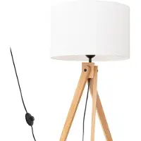 Sollux Lampadaire NATT blanc 1xE27 15W tissu/PVC/bois 140x77x77cm