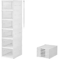 OEM Boîte de rangement pour chaussures, design empilable, étanche à la poussière et durable, 6 boîtes
