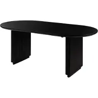 MASSIVMOEBEL24.DE MASSIVMOEBEL24 | Table à manger en bois de Manguier 200x100x76 noir laqué BARCELONA #126