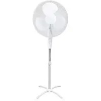 OEM Ventilateur sur pied, 3 vitesses, oscillation large, couleur blanche