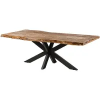 MASSIVMOEBEL24.DE MASSIVMOEBEL24 | Table à manger 240x100 Palissandre sablé Bois naturel / Anthracite mat FREEFORM 5
