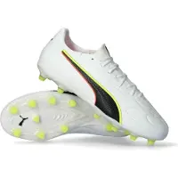 Puma Chaussure de foot 'King 20 Match' vert gazon / rouge clair / noir / blanc