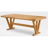 AEA Holz Gartentisch Minimalistisch Natur Hochwertig Outdoor Esstisch