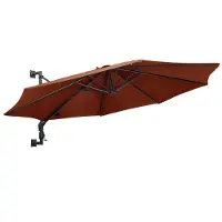 Sonstiges Parasol à manche de 300 cm, couleur terracotta, avec 8 brins et système à manivelle
