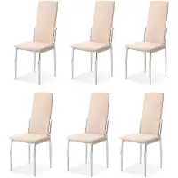 Merkloos Ensemble de 6 chaises rembourrées pour salon et salle à manger
