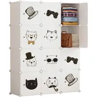 FODYM Armoire modulaire pour chambre d'enfant 12 étagères