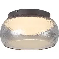 QAZQA Plafonnier Art Déco couleur canon de fusil avec verre fumé et LED dimmable en 3 étapes - Thimble