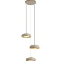 QAZQA Suspension rétro taupe avec abat-jour en métal 6 lumières - Macaron