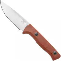 Benchmade SlipRidge Fixed 15650-01, Stonewashed CPM MagnaCut, Rust Orange G10, couteau de chasse