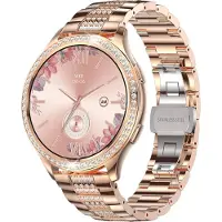 EKO , montre connectée 5.2 avec bracelet antivol et maille strass, or